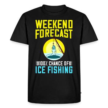 Pêche blanche Pêcheurs Trous de glace Exercices sur glace Pêche sur glace - T-shirt Premium bio Homme - noir - Devant - Nico (187cm)