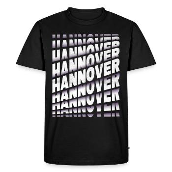 Hanover Germany City Font Skyline Home - Men's Premium Organic T-Shirt - black - Front - Nico (187cm)
