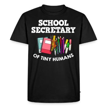 School secretary School Secretary Office staff Office - Men's Premium Organic T-Shirt - black - Front - Nico (187cm)
