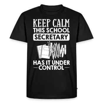 School secretary School Secretary Office staff Office - Men's Premium Organic T-Shirt - black - Front - Nico (187cm)