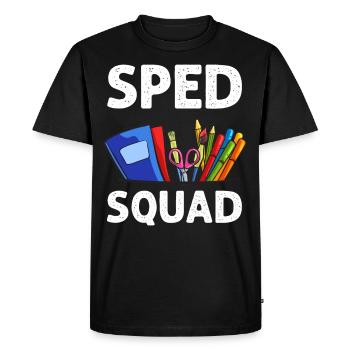 Éducation spécialisée Éducation spécialisée Promotion des besoins spéciaux - T-shirt Premium bio Homme - noir - Devant - Nico (187cm)