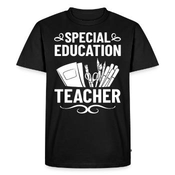 Éducation spécialisée Éducation spécialisée Promotion des besoins spéciaux - T-shirt Premium bio Homme - noir - Devant - Nico (187cm)