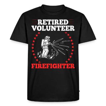Pompiers volontaires - T-shirt Premium bio Homme - noir - Devant - Nico (187cm)