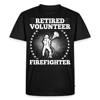 Pompiers volontaires - T-shirt Premium bio Homme - noir - Devant - Nico (187cm)