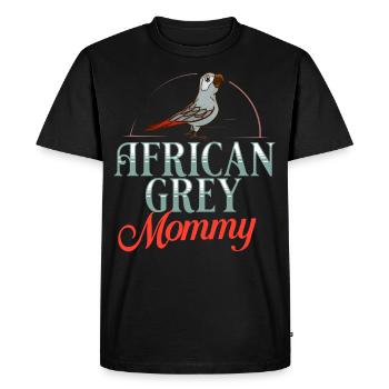 Perroquet gris d’Afrique oiseau perroquet Afrique - T-shirt Premium bio Homme - noir - Devant - Nico (187cm)
