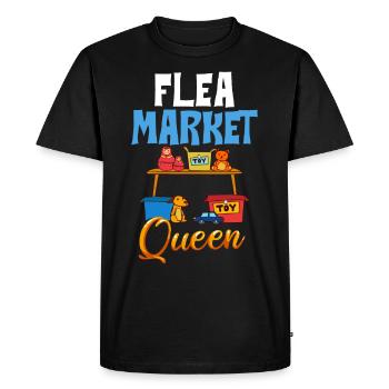 Marché aux puces Marché aux puces Marché d’articles drôles - T-shirt Premium bio Homme - noir - Devant - Nico (187cm)