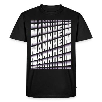 Mannheim Germany City Font Skyline Home - Men's Premium Organic T-Shirt - black - Front - Nico (187cm)