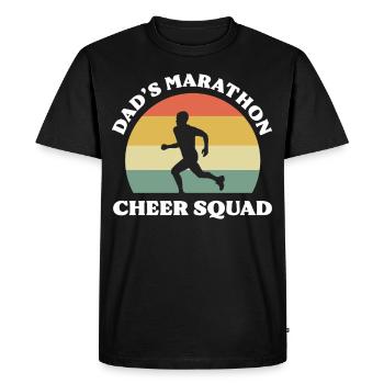 Marathon de papa Cheer Squad Marathoner Marathon - T-shirt Premium bio Homme - noir - Devant - Nico (187cm)