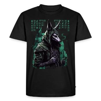 Égypte Anubis Dieu des morts Cadeau futuriste - T-shirt Premium bio Homme - noir - Devant - Nico (187cm)