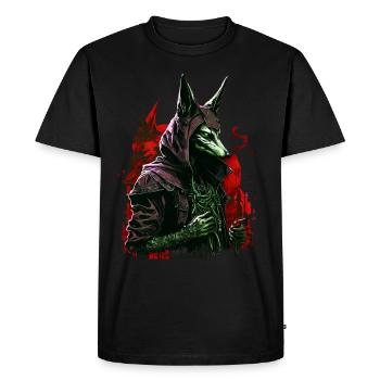 Anubi's God of the Dead Futuristic Gift - Men's Premium Organic T-Shirt - black - Front - Nico (187cm)