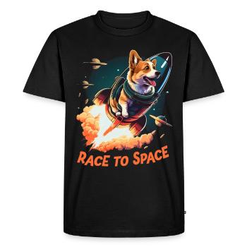 SpaceDog Dog Lovers Conception d’espace - T-shirt Premium bio Homme - noir - Devant - Nico (187cm)