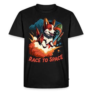 SpaceDog Dog Lovers Conception d’espace - T-shirt Premium bio Homme - noir - Devant - Nico (187cm)