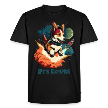 SpaceDog Dog Lovers Conception d’espace - T-shirt Premium bio Homme - noir - Devant - Nico (187cm)