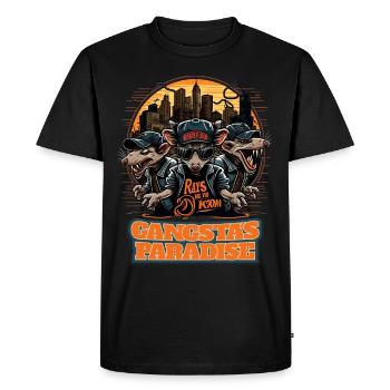 New York City Brooklyn Rat Gangstas Paradise - Men's Premium Organic T-Shirt - black - Front - Nico (187cm)
