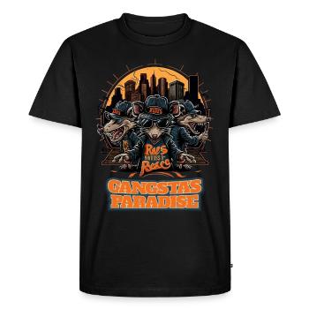 New York City Brooklyn Rats Gangstas Paradise - Men's Premium Organic T-Shirt - black - Front - Nico (187cm)
