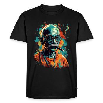 Lauréat du prix Nobel de la paix Mahatma Gandhi Gift - T-shirt Premium bio Homme - noir - Devant - Nico (187cm)