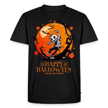 Joyeux Halloween Jack O Lantern Dabbing - T-shirt Premium bio Homme - noir - Devant - Nico (187cm)