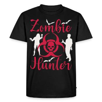 Zombie Hunter Halloween Zombie Jäger - T-shirt Premium bio Homme - noir - Devant - Nico (187cm)