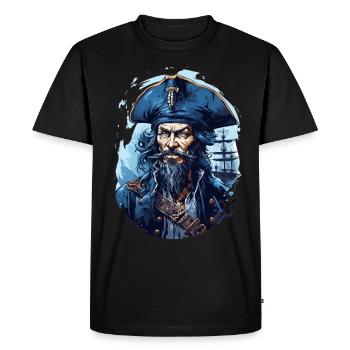 Pirate Skull Jolly Roger Costume Cadeau - T-shirt Premium bio Homme - noir - Devant - Nico (187cm)