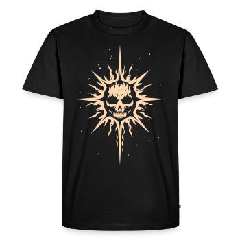 Skull Tribal Tiki Rétro Masque - T-shirt Premium bio Homme - noir - Devant - Nico (187cm)