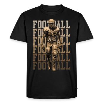 Idée cadeau de sport de joueur rétro de football américain - T-shirt Premium bio Homme - noir - Devant - Nico (187cm)