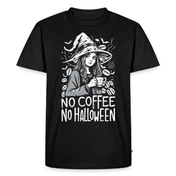 Pas de café Pas de Halloween Morning Muffle Witch - T-shirt Premium bio Homme - noir - Devant - Nico (187cm)