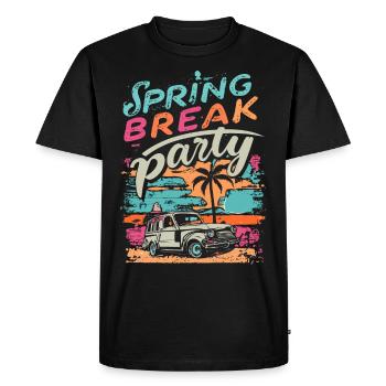 Spring Break Holiday Retro Vintage - T-shirt Premium bio Homme - noir - Devant - Nico (187cm)