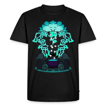 Culte de l’ail - T-shirt Premium bio Homme - noir - Devant - Nico (187cm)