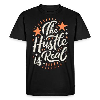 L’agitation est un vrai dicton sarcastique - T-shirt Premium bio Homme - noir - Devant - Nico (187cm)