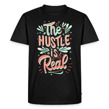 L’agitation est un vrai dicton sarcastique - T-shirt Premium bio Homme - noir - Devant - Nico (187cm)