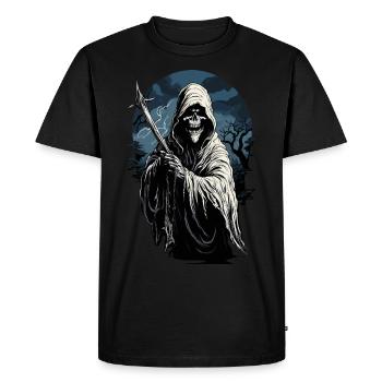 Effrayant Halloween Grim Reaper Grim Reaper - T-shirt Premium bio Homme - noir - Devant - Nico (187cm)
