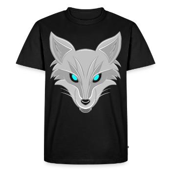 Renard argenté - Design élégant d’amoureux des animaux - T-shirt Premium bio Homme - noir - Devant - Nico (187cm)