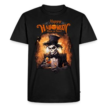 Buvez ou traitez drôle joyeux Halloween monstre - T-shirt Premium bio Homme - noir - Devant - Nico (187cm)