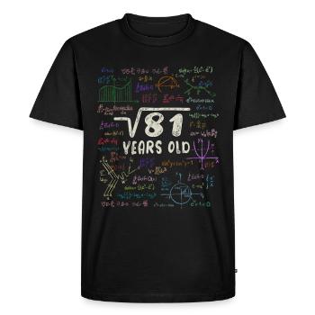Racine de 81 = 9e anniversaire - cadeau - T-shirt Premium bio Homme - noir - Devant - Nico (187cm)