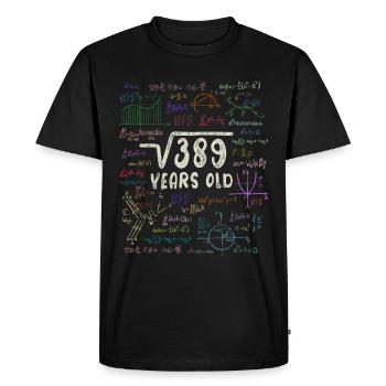 Root of 389 = 17th Birthday - Gift - Men's Premium Organic T-Shirt - black - Front - Nico (187cm)