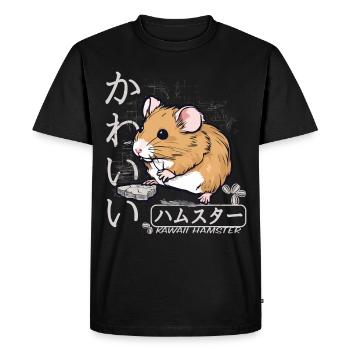 Kawaii Hamster for Japan Lovers and Pet Owners - Men's Premium Organic T-Shirt - black - Front - Nico (187cm)