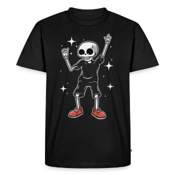 Cool Drôle Squelette - T-shirt Premium bio Homme - noir - Devant - Nico (187cm)