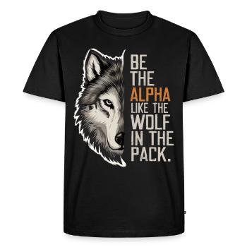 Loup Loups Dictons Drôles Animaux De Meute De Loup - T-shirt Premium bio Homme - noir - Devant - Nico (187cm)