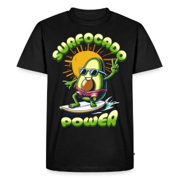 SURFOCADO POWER AVOCAT - T-shirt Premium bio Homme - noir - Devant - Nico (187cm)