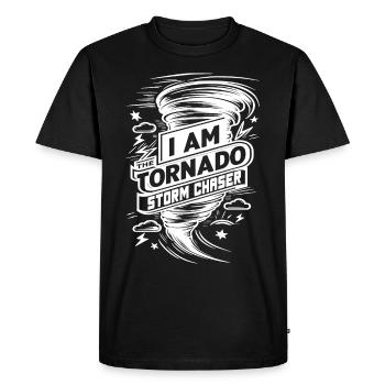 Je suis l’amoureux des ouragans Tornado Twister - T-shirt Premium bio Homme - noir - Devant - Nico (187cm)