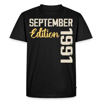 Septembre 1991 - 33e Anniversaire September 1991 - T-shirt Premium bio Homme - noir - Devant - Nico (187cm)