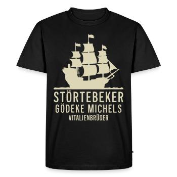 Störtebeker Gödeke Michels Victual Brothers - Men's Premium Organic T-Shirt - black - Front - Nico (187cm)