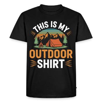 C’est mon Shirt Camping OUTDOOR - T-shirt Premium bio Homme - noir - Devant - Nico (187cm)