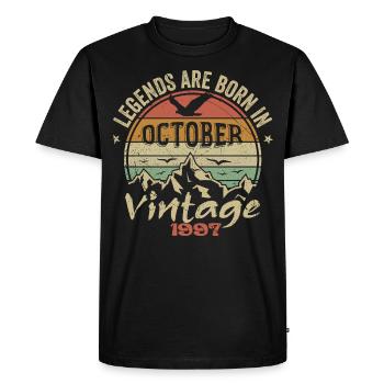 Génial Depuis Octobre 1997 - Cadeau Octobre 1997 - T-shirt Premium bio Homme - noir - Devant - Nico (187cm)