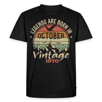 Génial Depuis Octobre 1978 - Cadeau Octobre 1978 - T-shirt Premium bio Homme - noir - Devant - Nico (187cm)