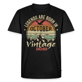 Génial Depuis Octobre 2015 - Cadeau Octobre 2015 - T-shirt Premium bio Homme - noir - Devant - Nico (187cm)