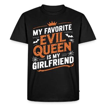 Ma méchante reine préférée est ma petite amie - T-shirt Premium bio Homme - noir - Devant - Nico (187cm)