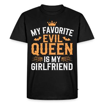 Ma méchante reine préférée est ma petite amie - T-shirt Premium bio Homme - noir - Devant - Nico (187cm)