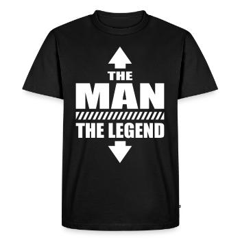 L’homme La légende Macho Casanova Dictons - T-shirt Premium bio Homme - noir - Devant - Nico (187cm)