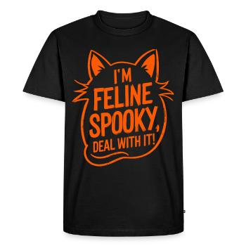 I'm Feline Spooky Cats Halloween Saying - Men's Premium Organic T-Shirt - black - Front - Nico (187cm)